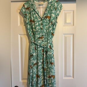 Anthropologie - Maeve animal print dress.